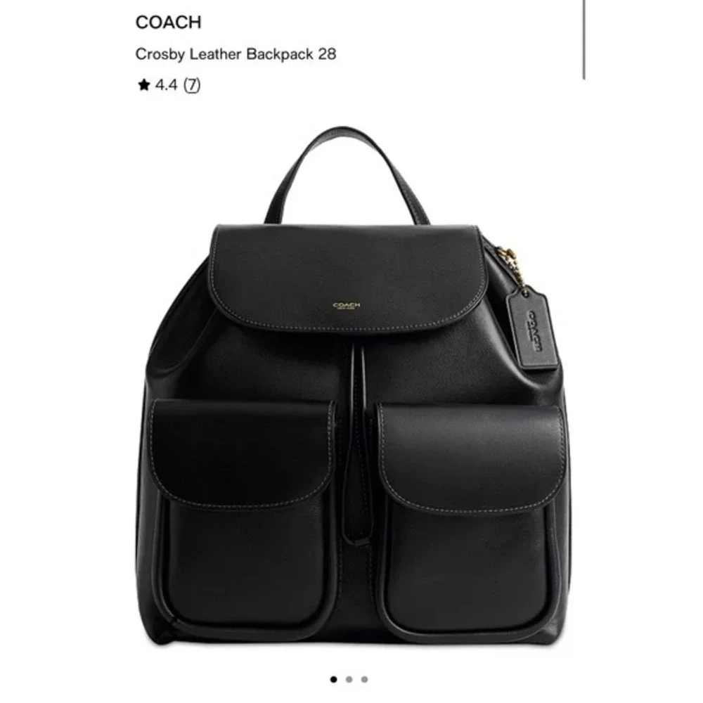 Coach Crosby Leather Backpack 28 Women's‎ Medium Black Excellent
